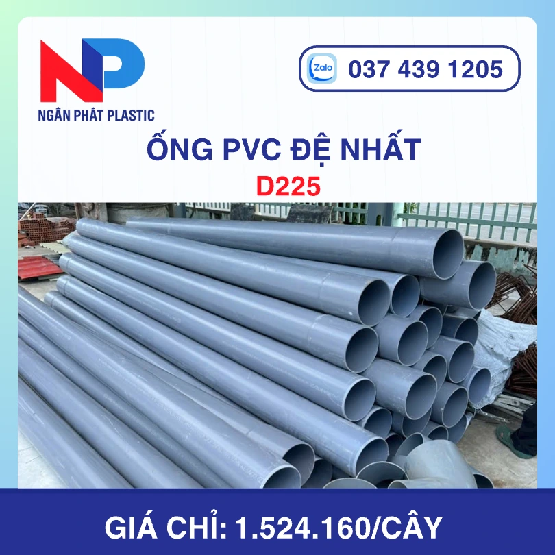 Ống Nhựa PVC D225 Đệ Nhất